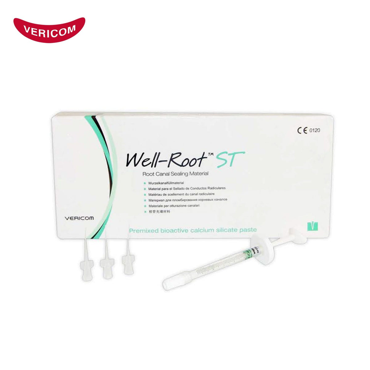 Vericom Well-Root biokeraminio šaknų kanalų hermetiko švirkštas