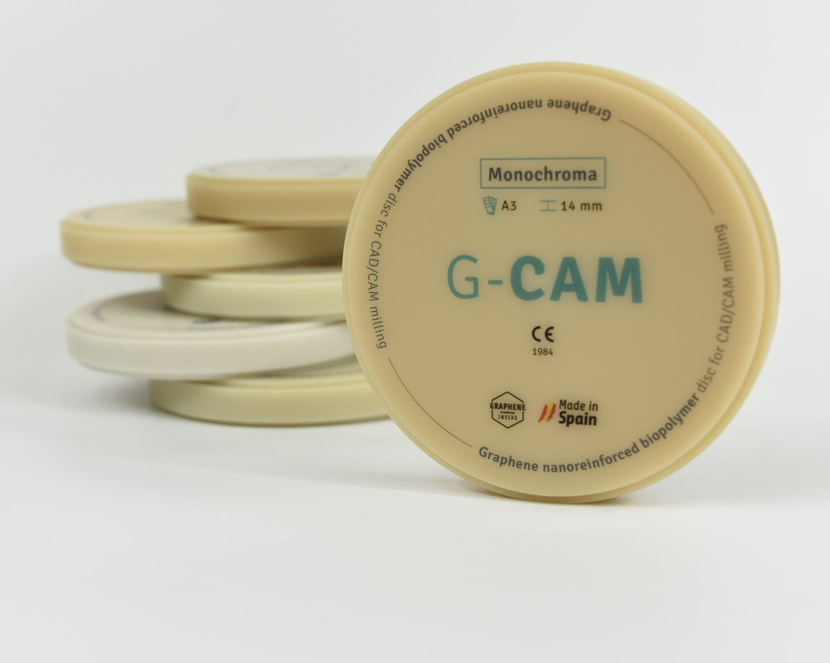 Graphenano G-CAM grafenu sustiprinti CAD/CAM diskai frezavimui