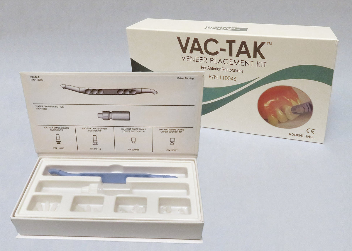 AdDent VAC-TAK laminačių pozicionavimo instrumento rinkinys su dėžute