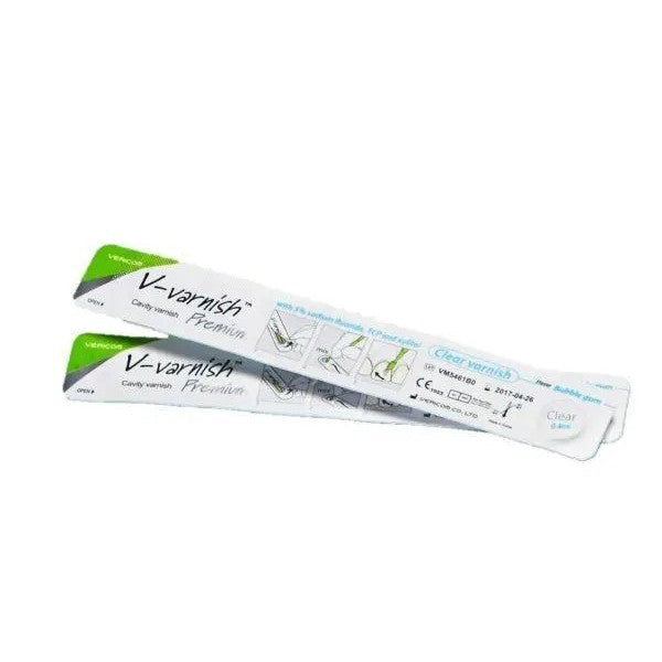 Vericom V-varnish Premium vienkartiniai fluoro lako aplikatoriai