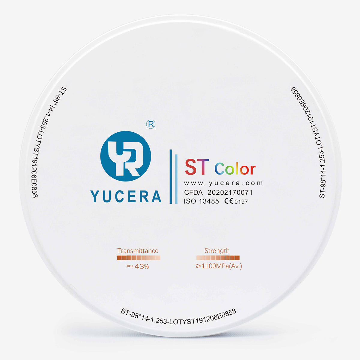 YUCERA ST Color cirkonio diskas