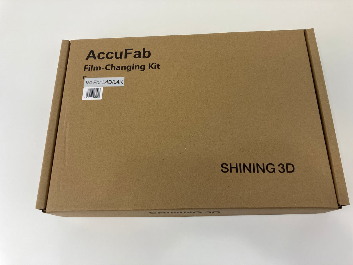 AccuFab Film-Changing Kit pakuotė su žyma „V4 For L4D/L4K“