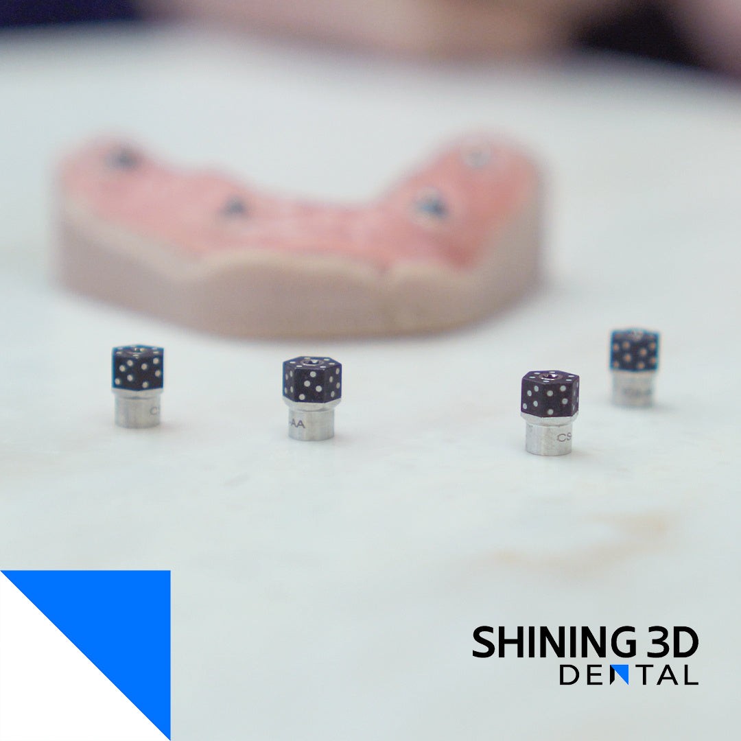 Shining 3D Cap Scanbody dangteliai prie modelio