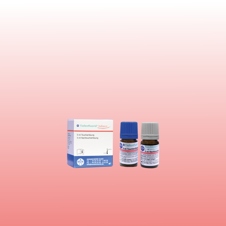 Humanchemie Tiefenfluorid balance 5 ml – du tirpalai su pakuote